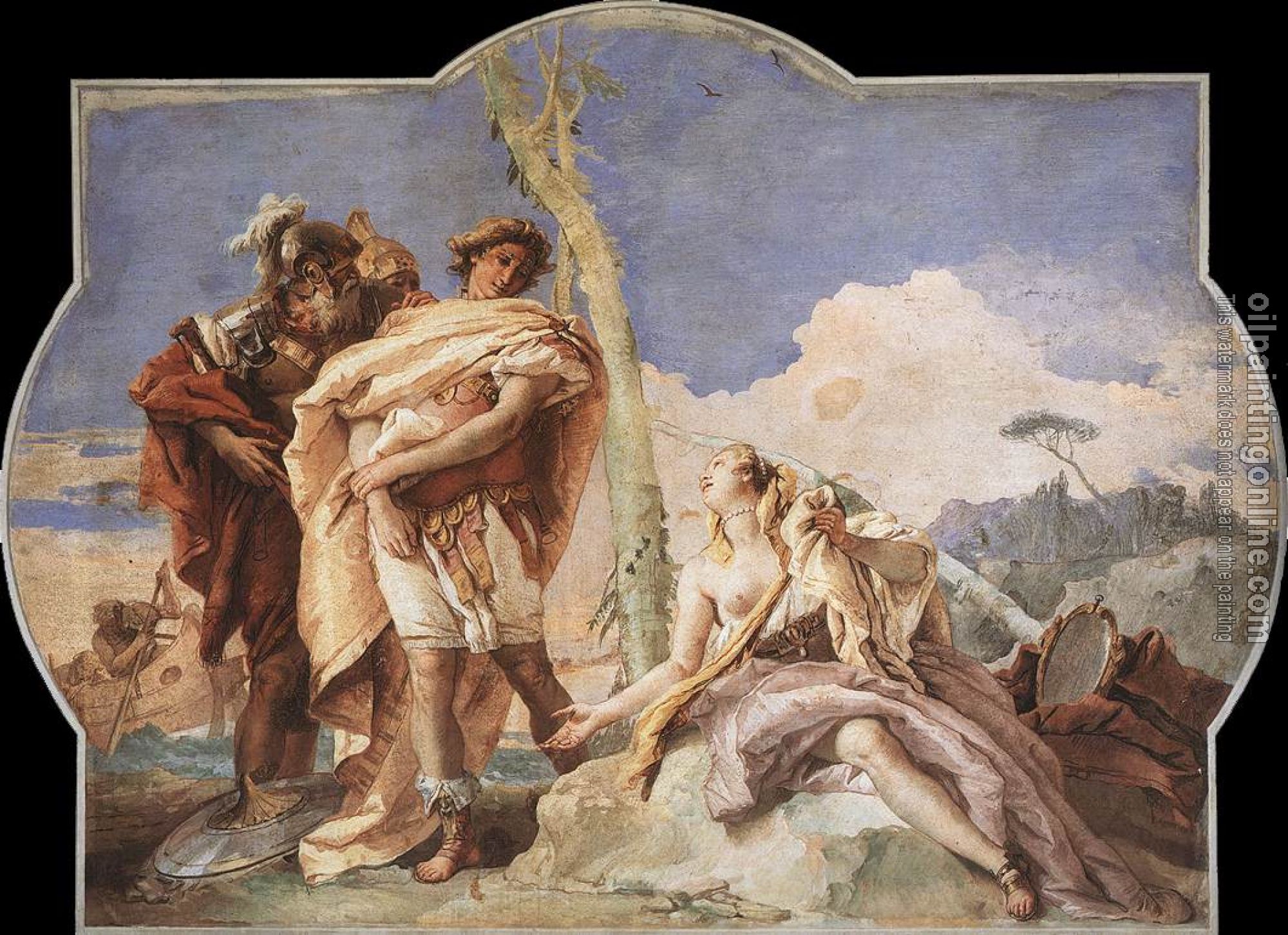 Tiepolo, Giovanni Battista - Villa Valmarana Rinaldo Abandoning Armida